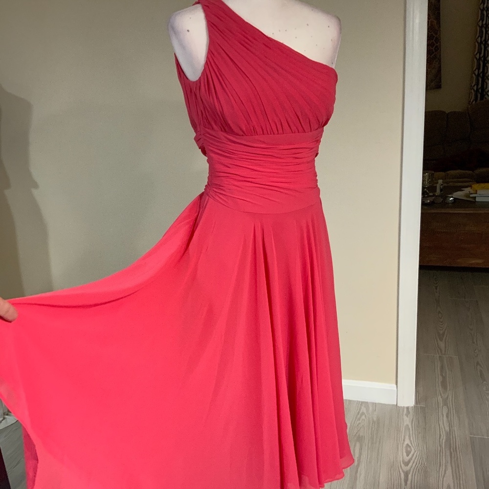 Peony chiffon just below knee length